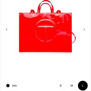 Telfar Red Patent Large Tote Bag